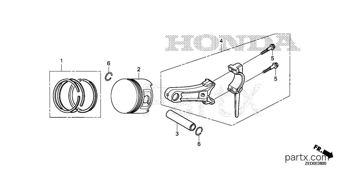 Honda GX160UH2 SX4 - PISTON