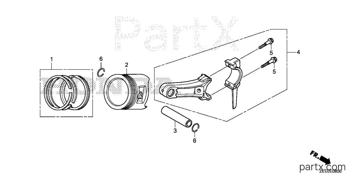 Honda GX200UH2X VXU1 - PISTON