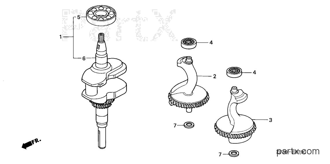 Honda GXV390 DAE - CRANKSHAFT
