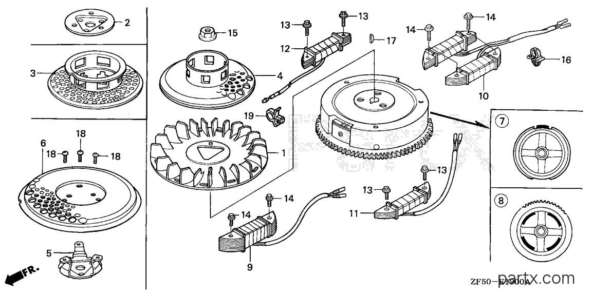 Honda GXV390 DET3 - FLYWHEEL