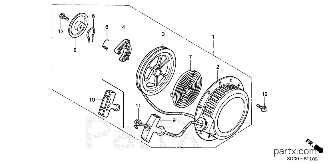 Honda G100K2 KR - RECOIL STARTER (3)