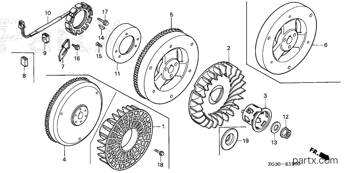 Honda GD410 QAE - FLYWHEEL