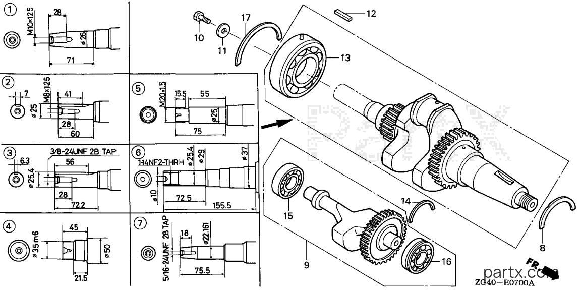 Honda GD320 QAAE - CRANKSHAFT
