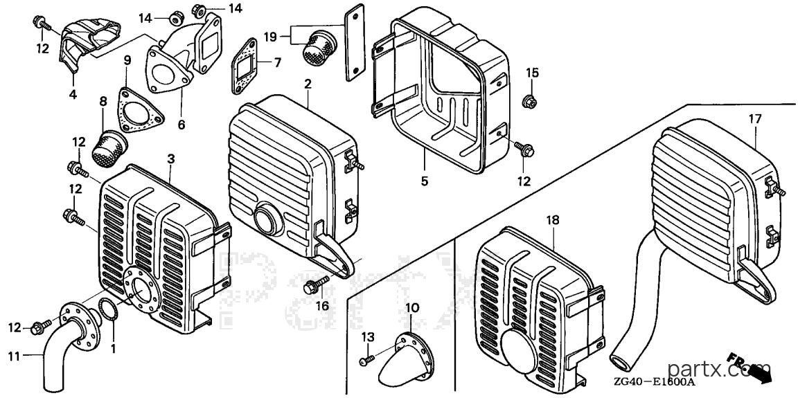 Honda GD320 VAAE - MUFFLER (1)