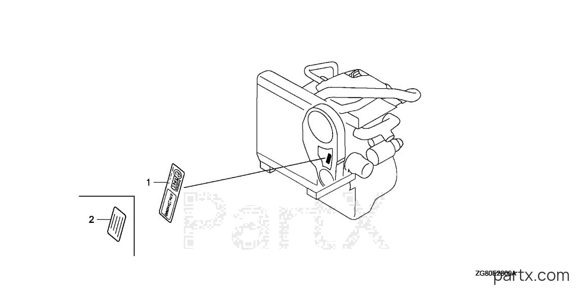 Honda GX640 SD1 - LABEL