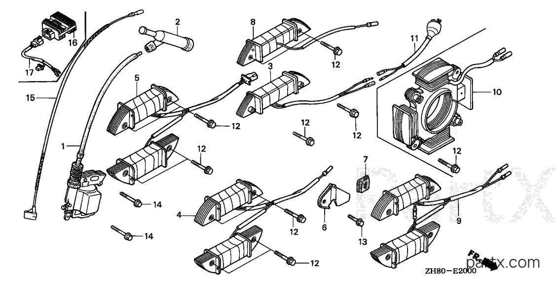 Honda GX160K1 RH - IGNITION COIL