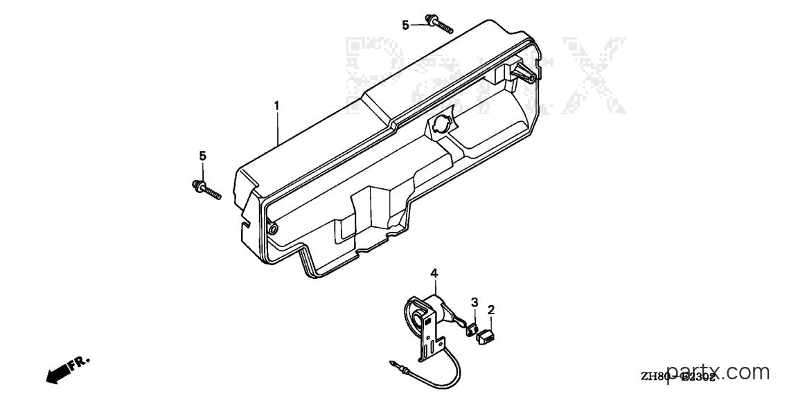 Honda GX160K1 VED2 - CONTROL CASE - ENGINE SWITCH