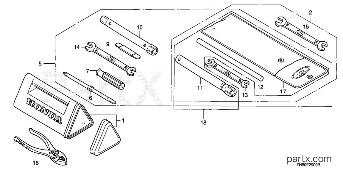 Honda GX160K1 SSX2 - TOOL