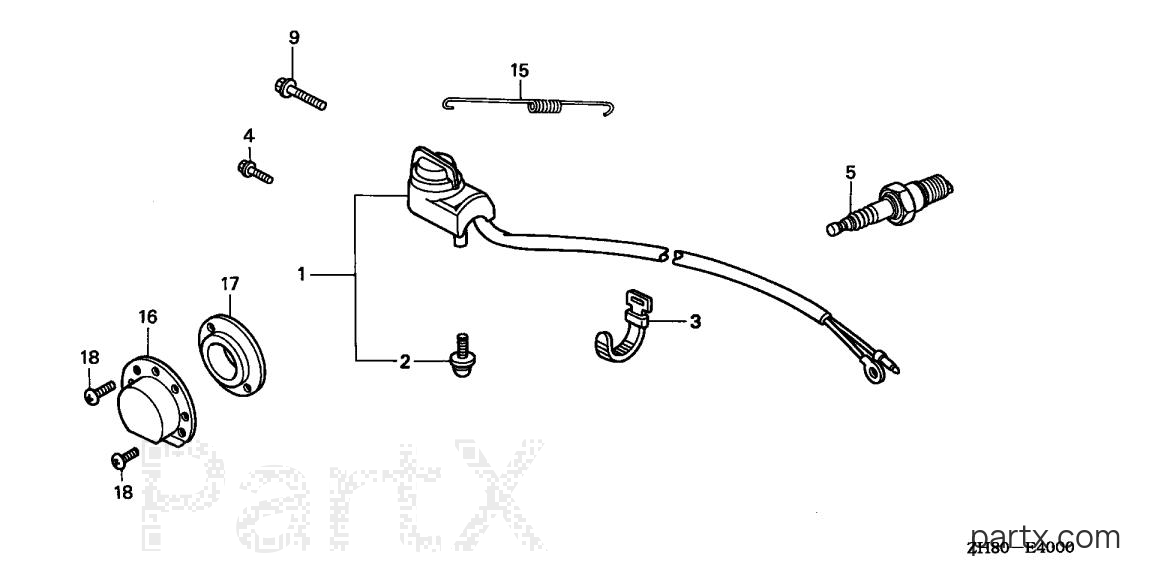 Honda GX160K1 VPM5 - ENGINE STOP SWITCH
