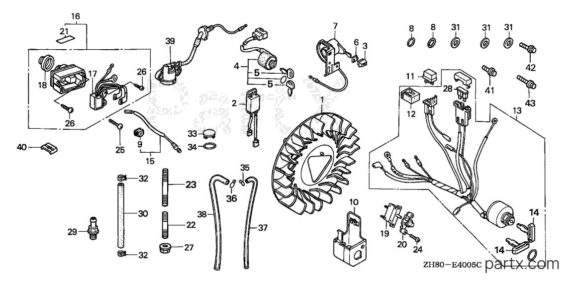 Honda GX160K1 AR - COMBINATION SWITCH