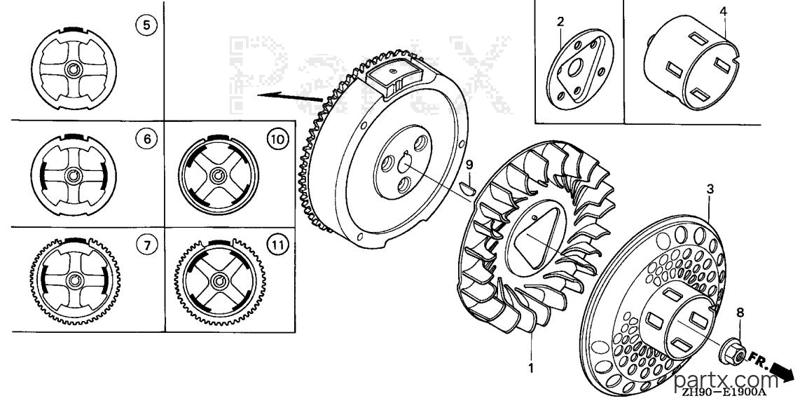 Honda GX270 QAG2 - FLYWHEEL