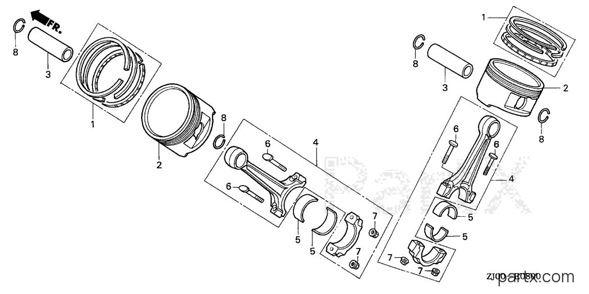 Honda GX610 QAFU - PISTON (1)
