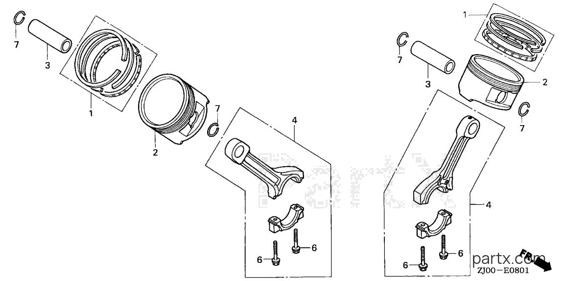 Honda GX610K1 QAD2 - PISTON (2)