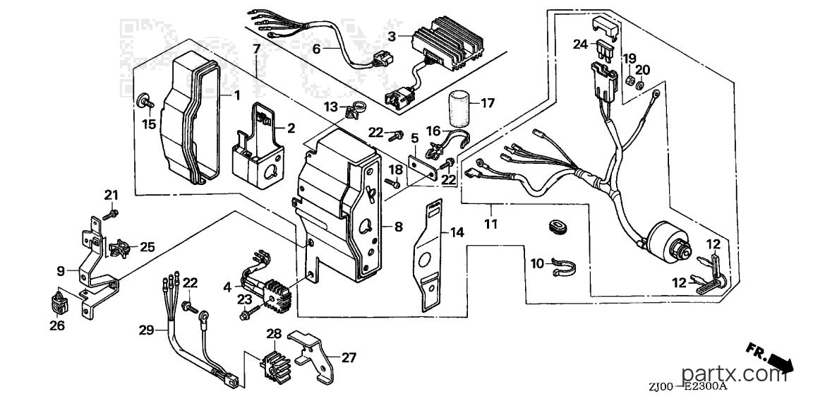 Honda GX610 QZE - CONTROL BOX