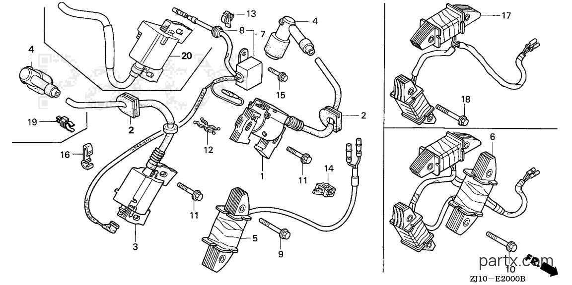 Honda GX620K1 VXC - IGNITION COIL