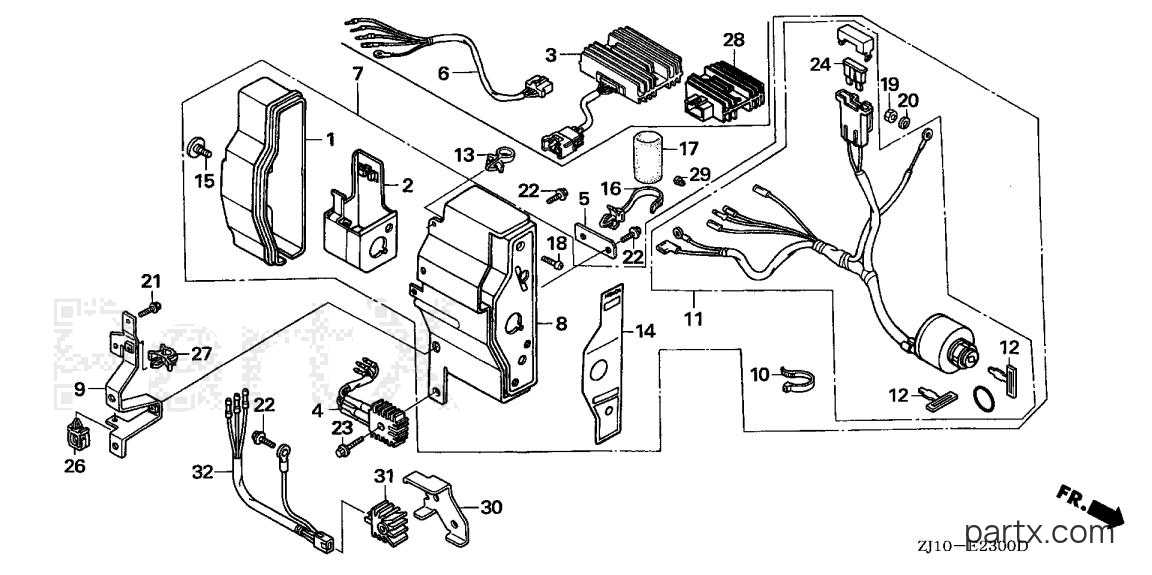 Honda GX620K1 VXC2 - CONTROL BOX