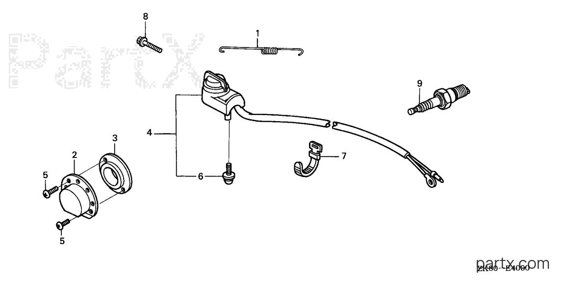 Honda GX160K1 S1 - ENGINE STOP SWITCH