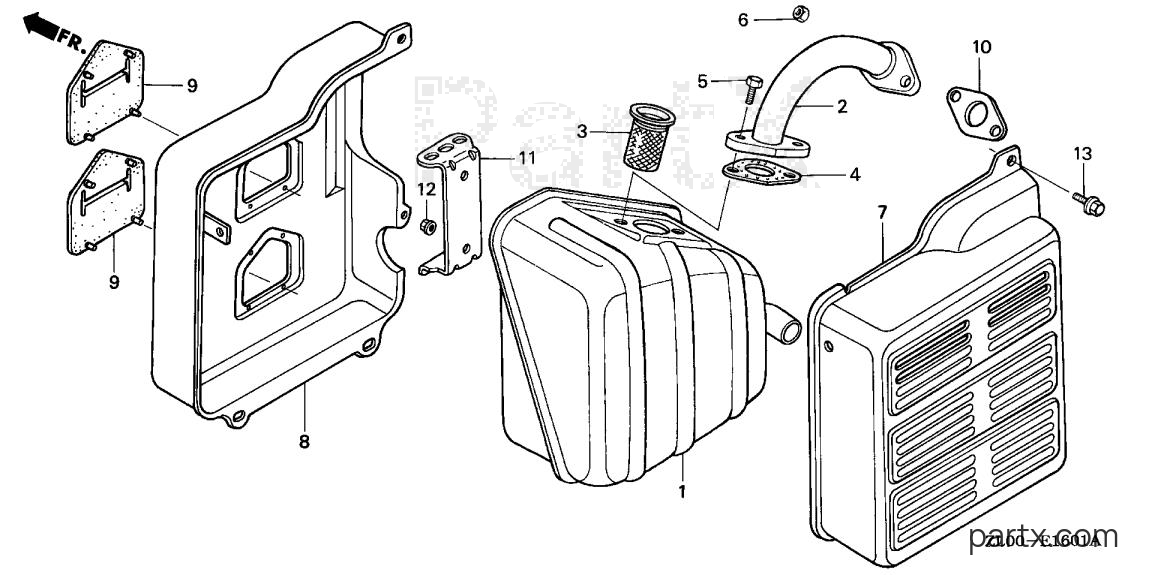 Honda GX200 VAA - MUFFLER (2)