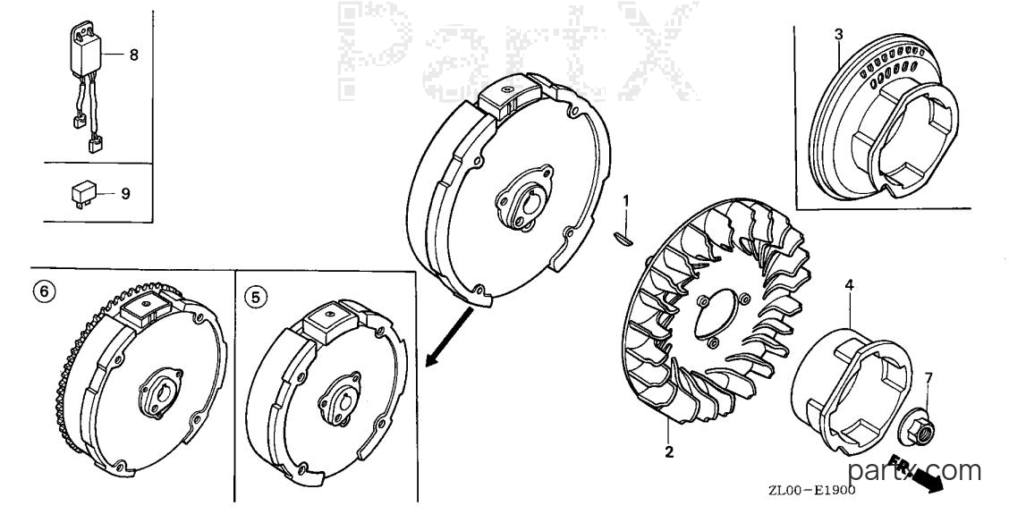 Honda GX200 QG2 - FLYWHEEL