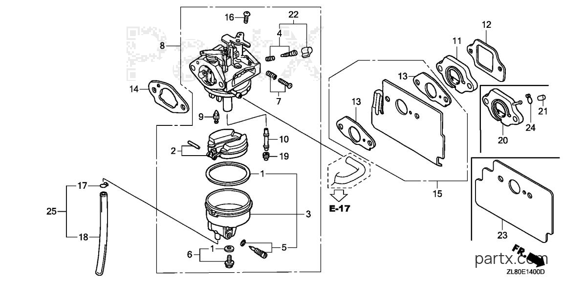 Honda GC160 WKT2 - CARBURETOR