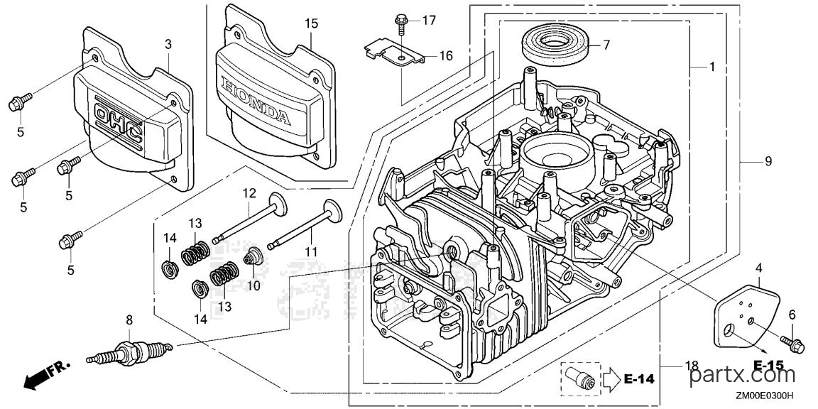 Honda GCV160LA0 A7H1 - CYLINDER BARREL