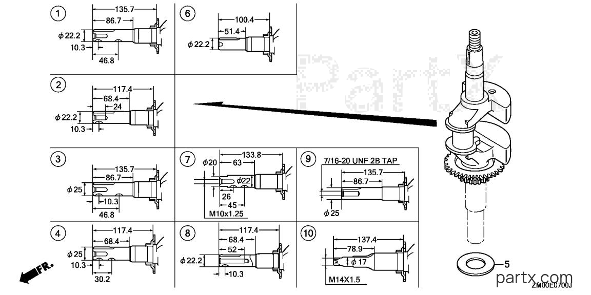 Honda GCV160A NBL1 - CRANKSHAFT (1)