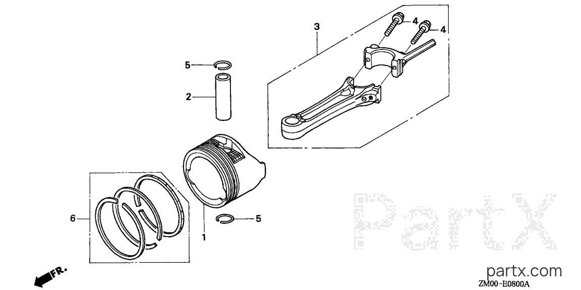 Honda GCV160LA0 S3L - PISTON - CONNECTING ROD