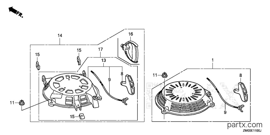Honda GCV160LA0 N5MF - RECOIL STARTER