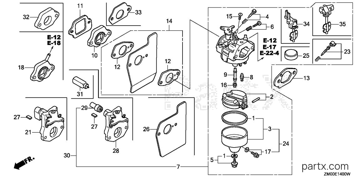 Honda GCV160LA0 S1M - CARBURETOR