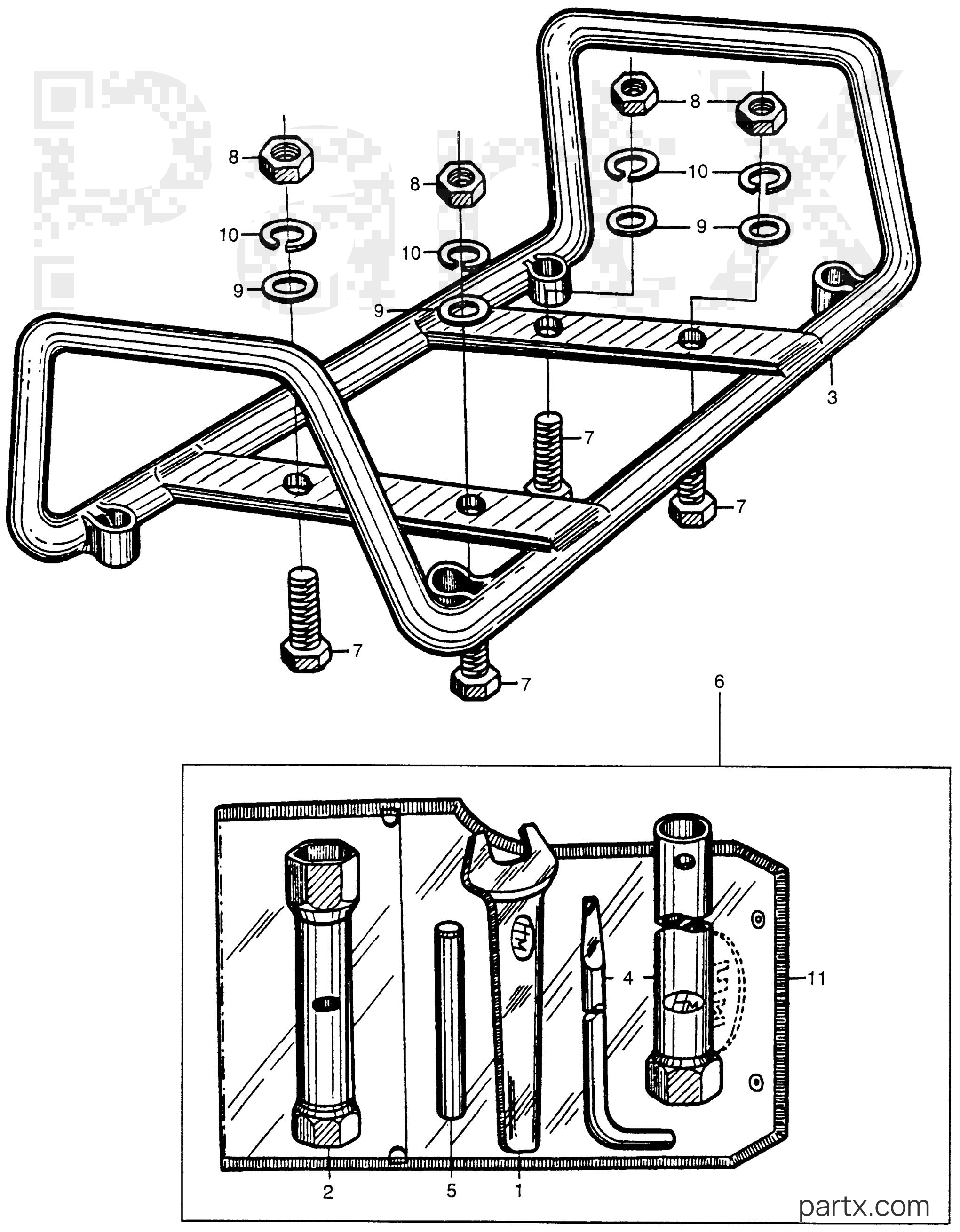 Honda G30 A - TOOLS - ENGINE BED