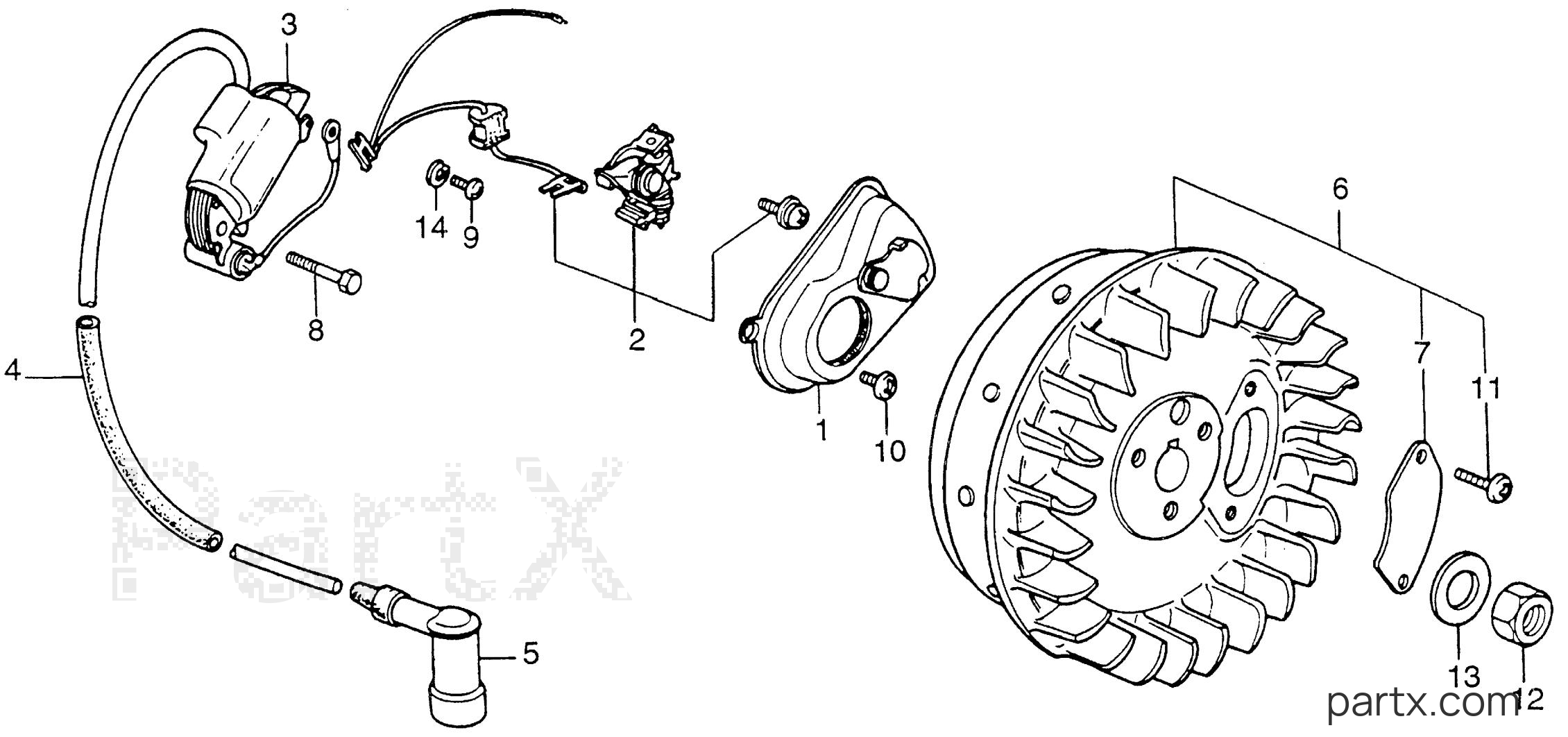 Honda GS65K2 BD - POINTS - IGNITION COILS - FLYWHEEL