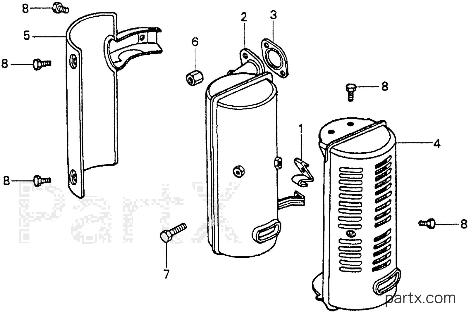Honda G80 RD1 - MUFFLER