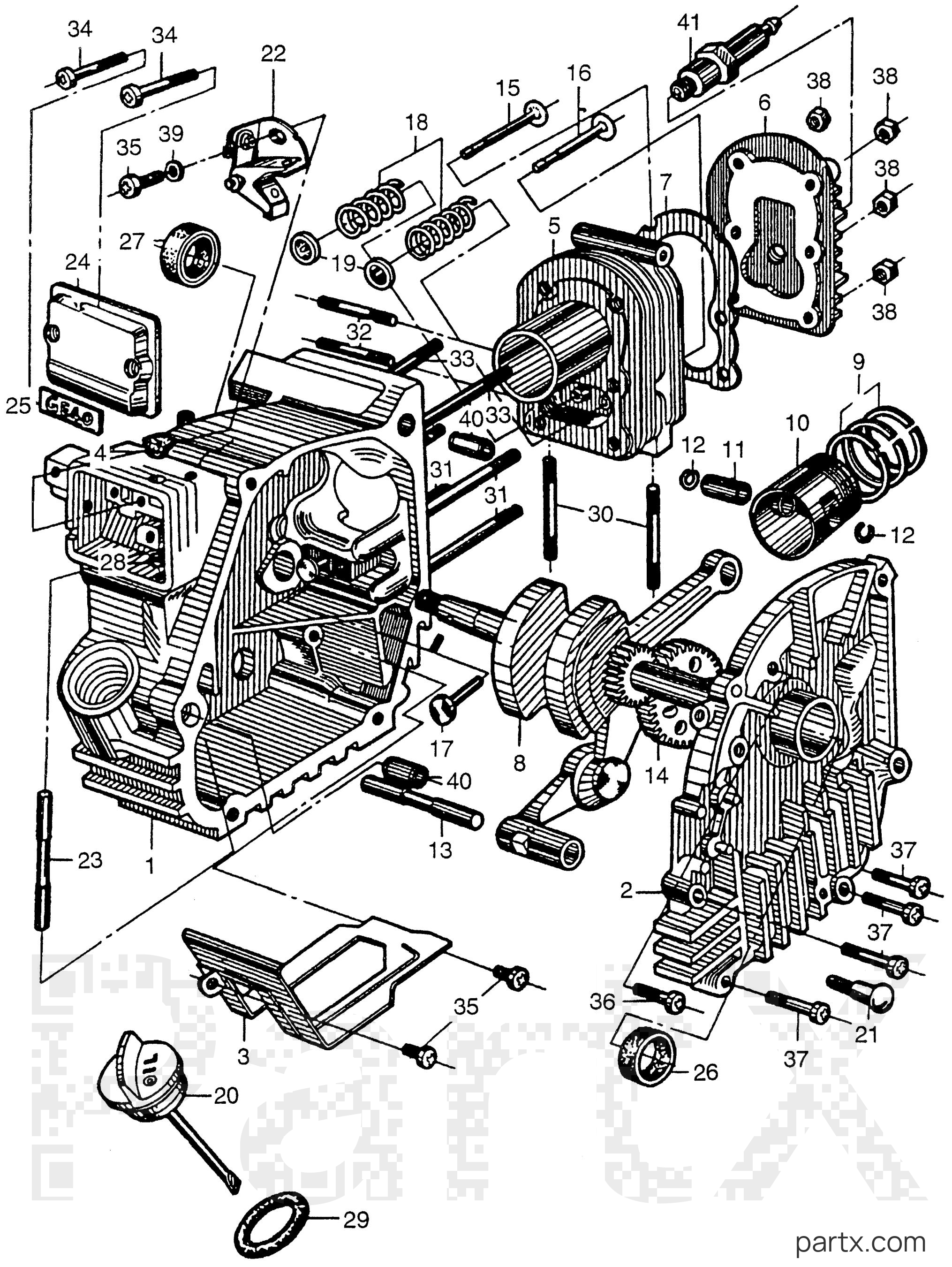 Honda E40 A - CYLINDER - PISTON - RINGS