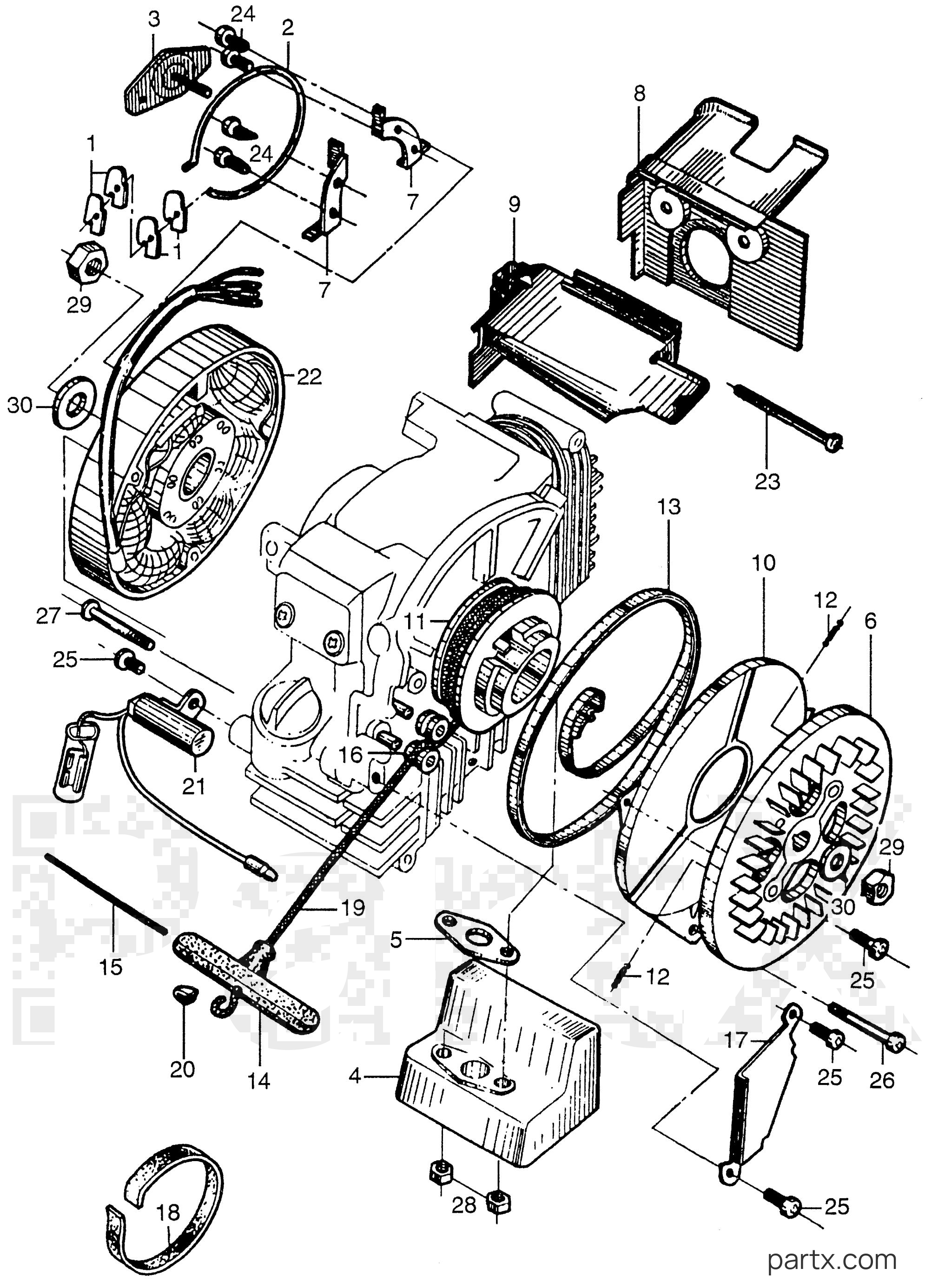 Honda E40 A - STARTER - ALTERNATOR