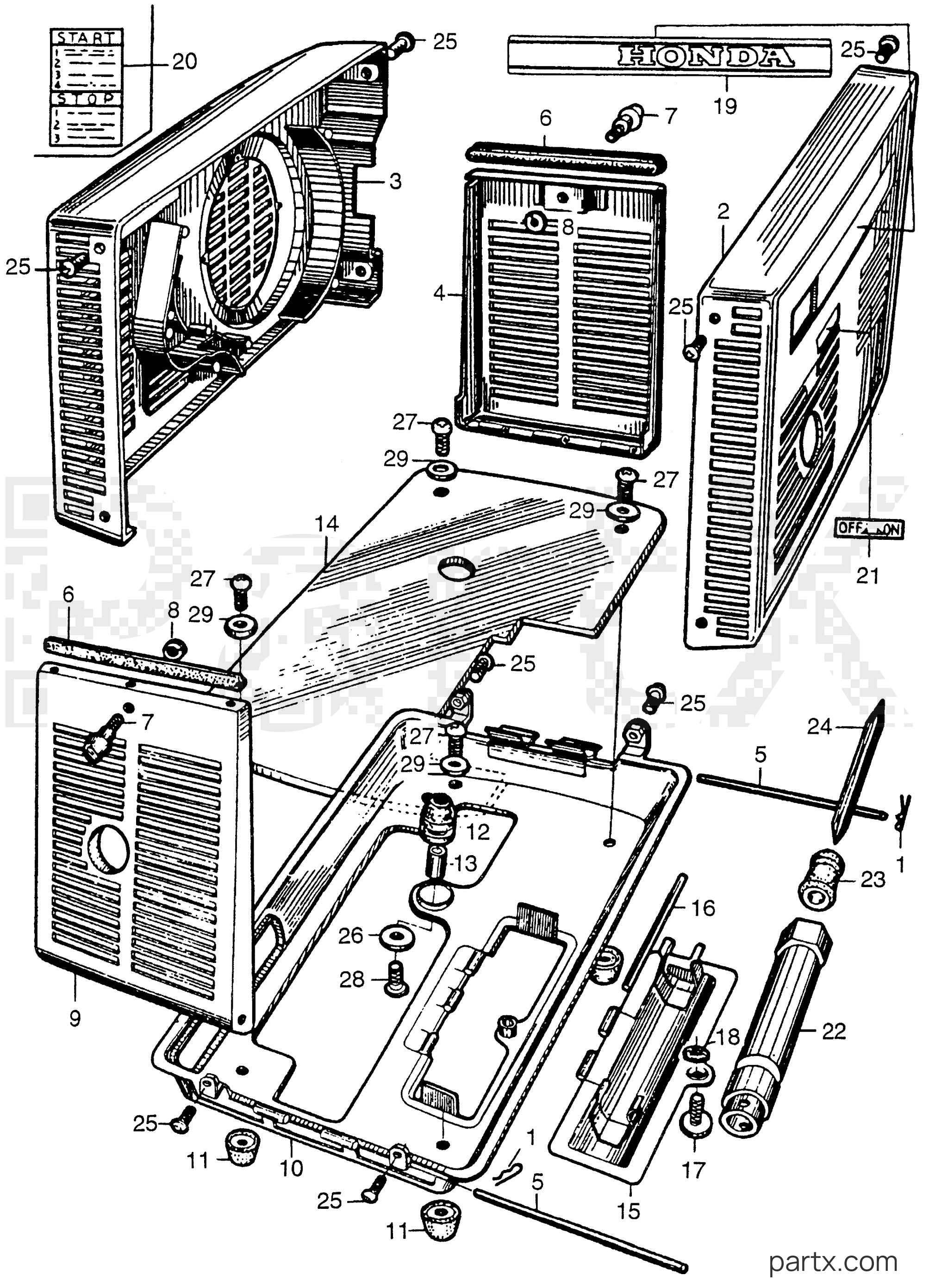 Honda E40 A - COVER - TOOLS