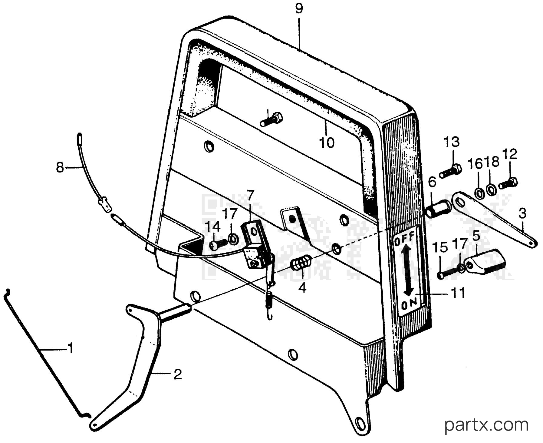 Honda E900 A - CARRY HANDLE - ENGINE SWITCH