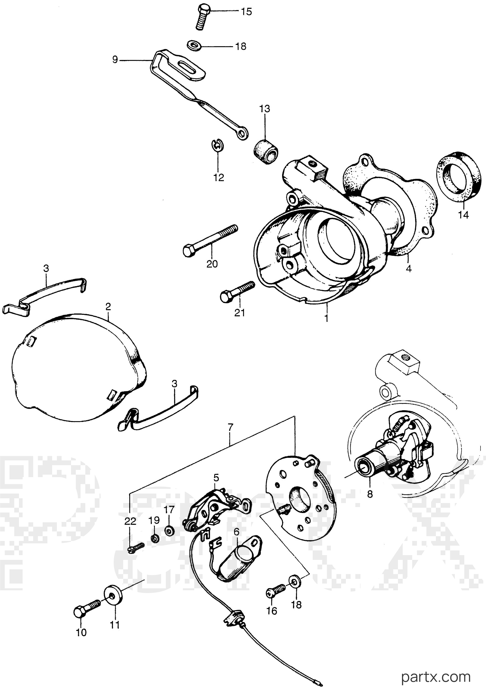 Honda EM5000 A - POINTS - CASE - ADVANCER