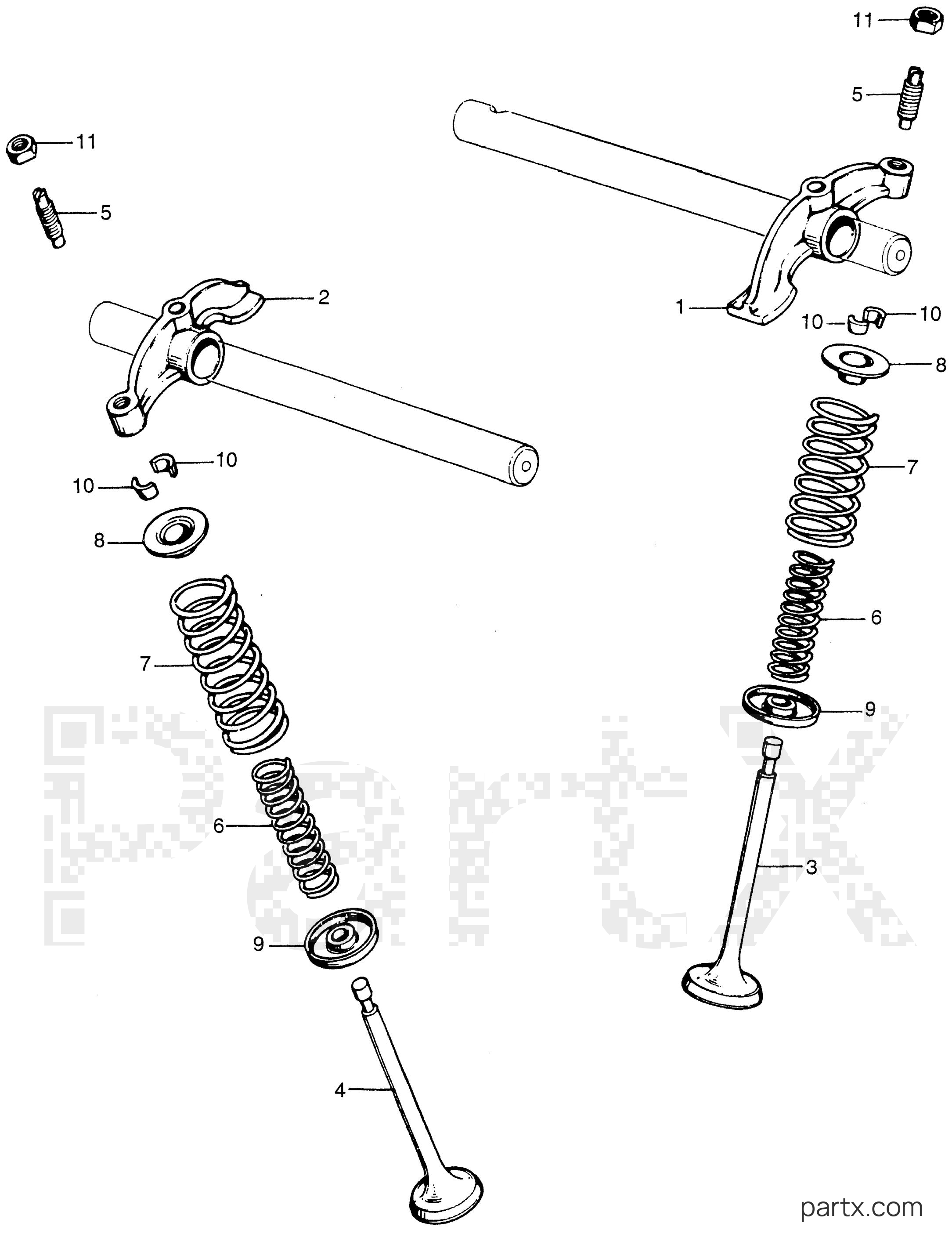 Honda EM5000 A - VALVE - ROCKER ARM