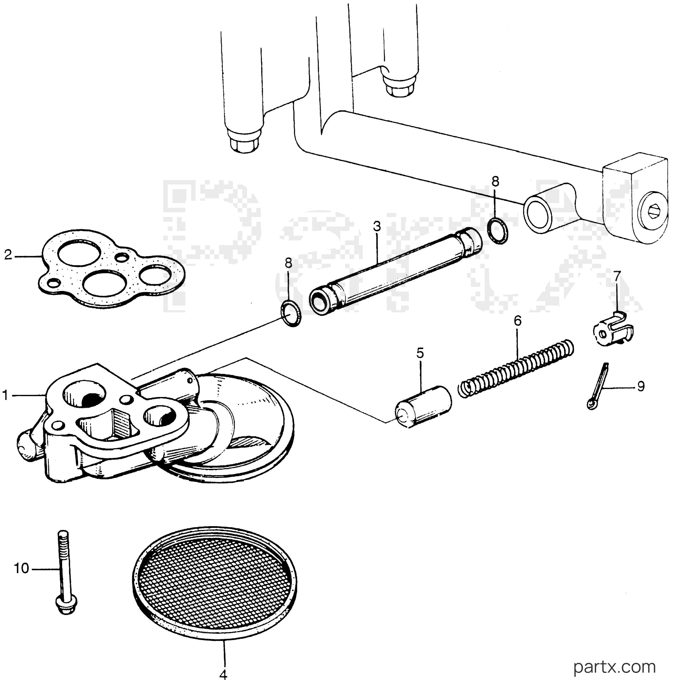 Honda EM5000 A - PUMP - OIL SCREEN