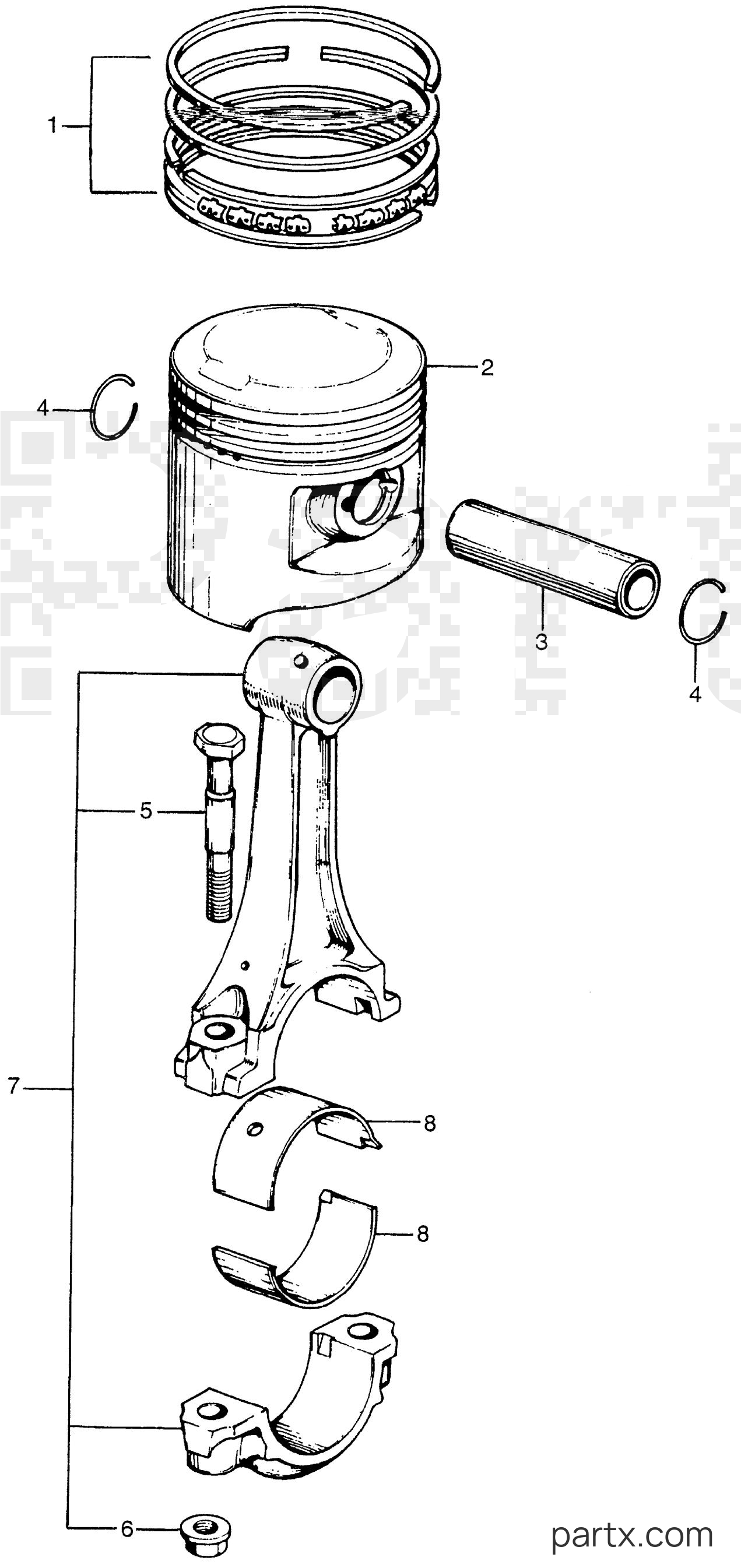 Honda EM5000 A - PISTON - CONNECTING ROD