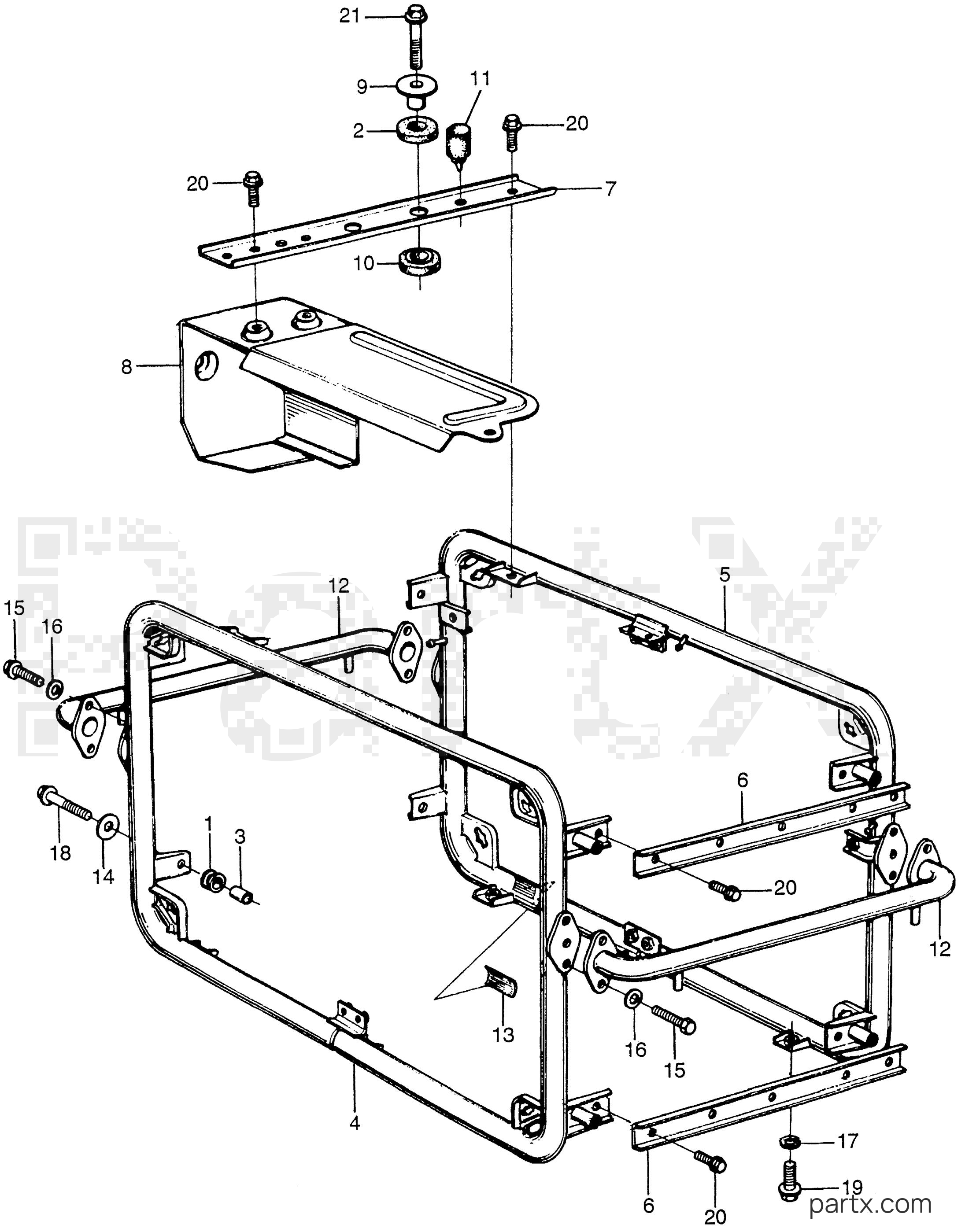 Honda EM5000 A - PIPE FRAMES - HANDLEBAR