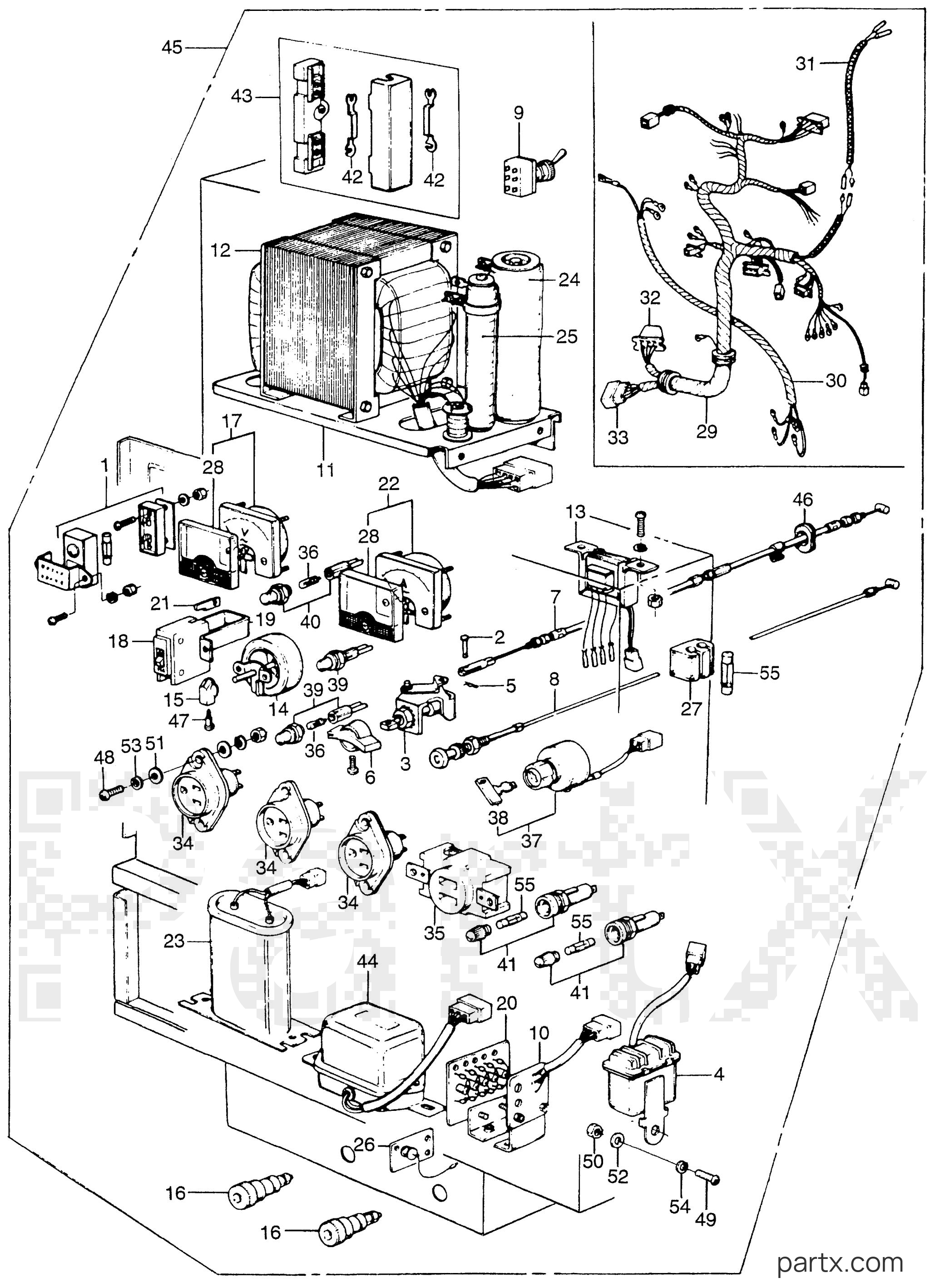 Honda EM5000 A - CONTROL BOX - THROTTLE CABLE