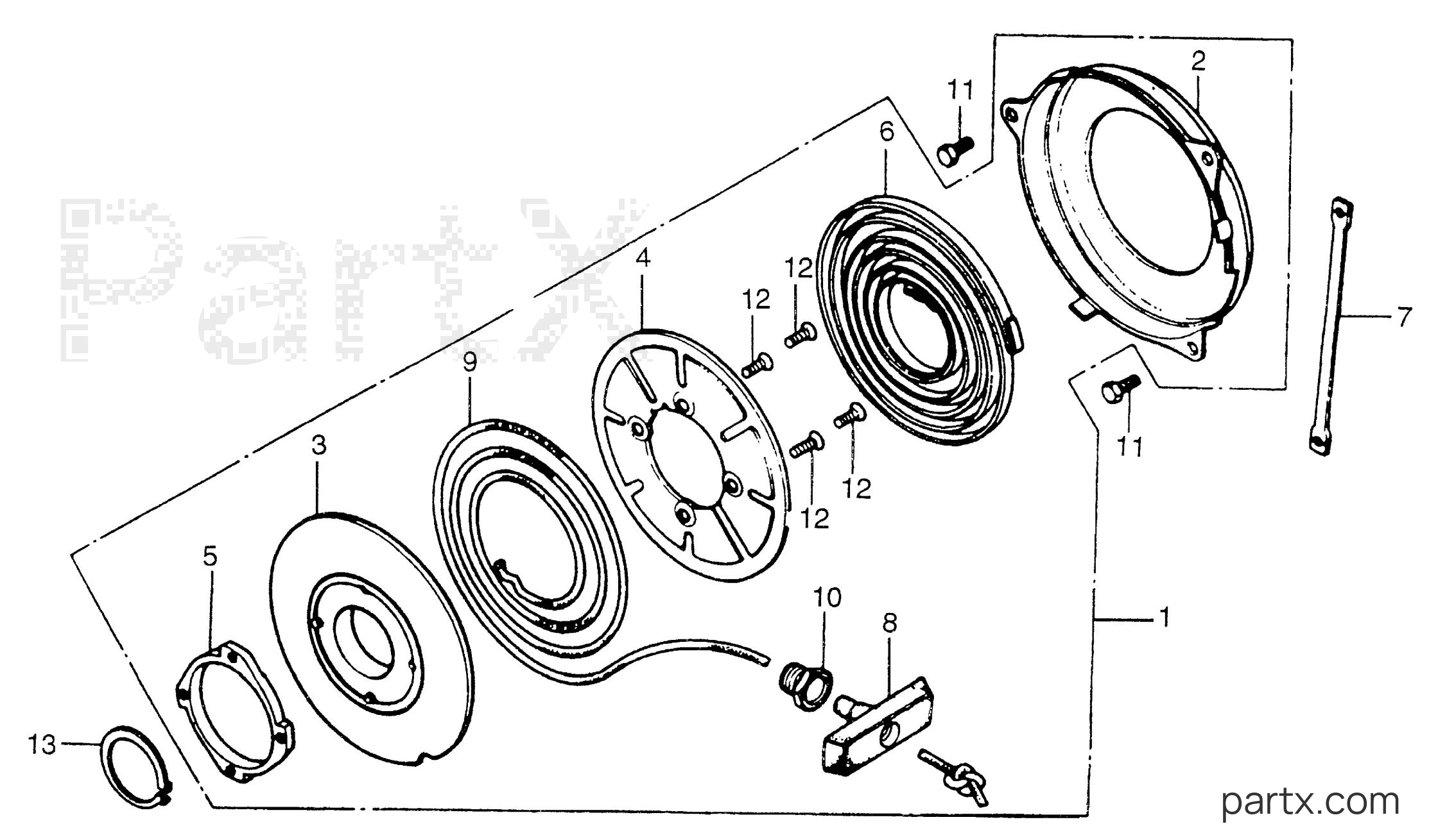 Honda EM400 A - RECOIL STARTER