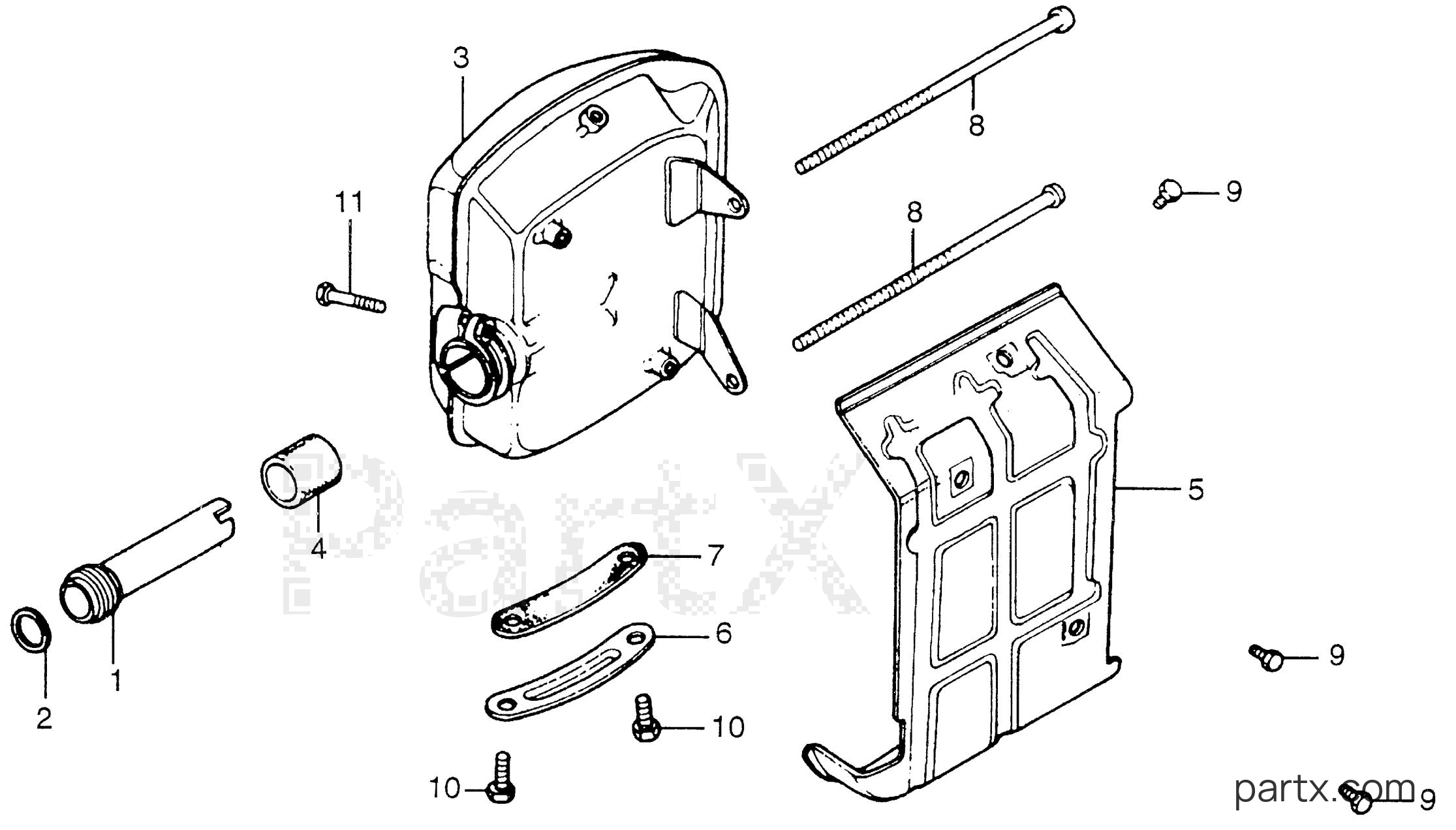 Honda EM400K1 A - MUFFLER