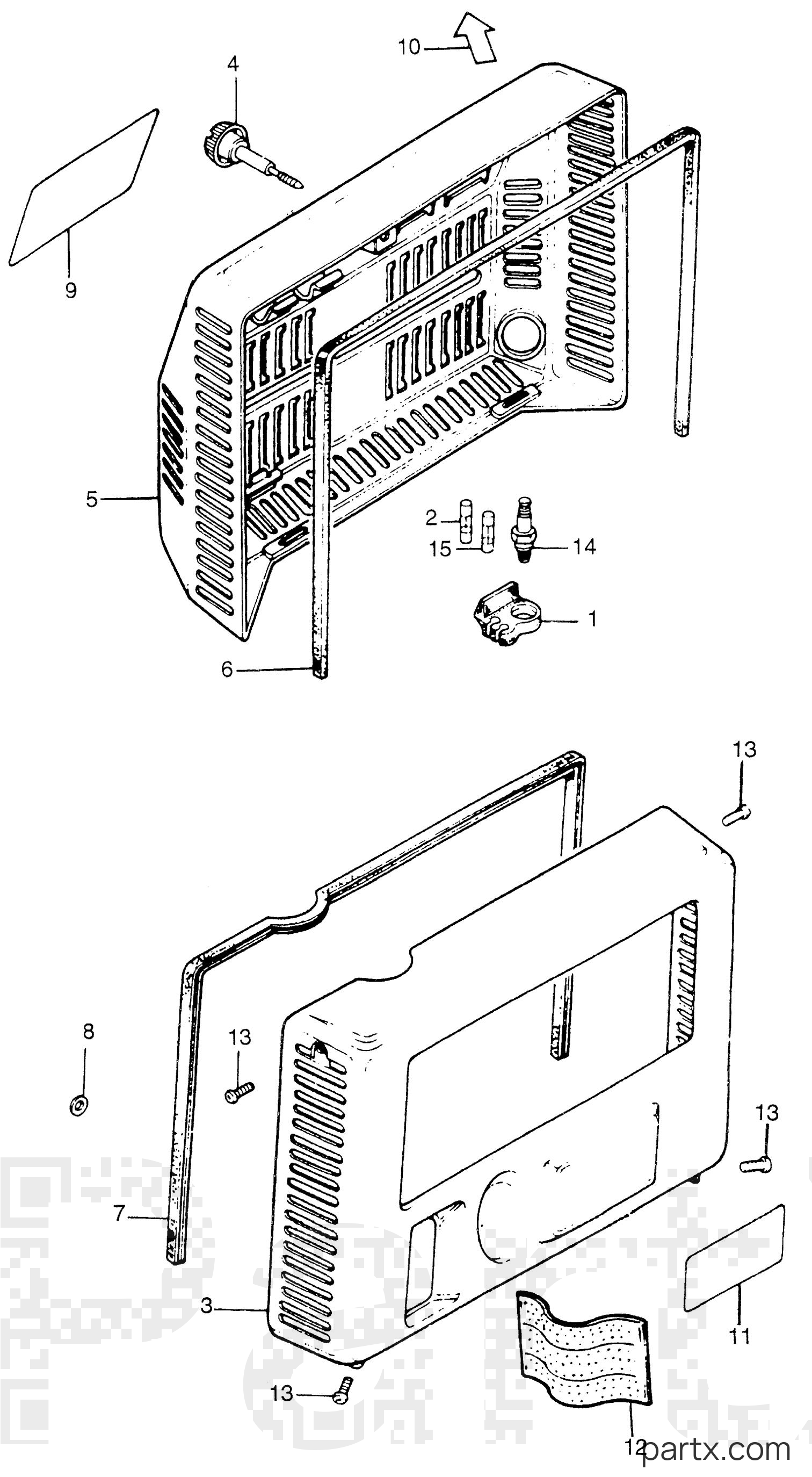 Honda EM400 A - FRONT & REAR COVERS
