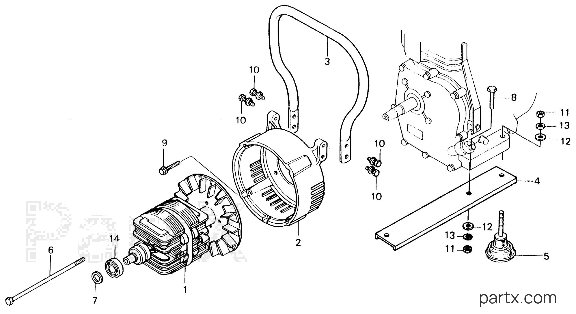 Honda EG1500K4 A - ROTOR - FRAME BED