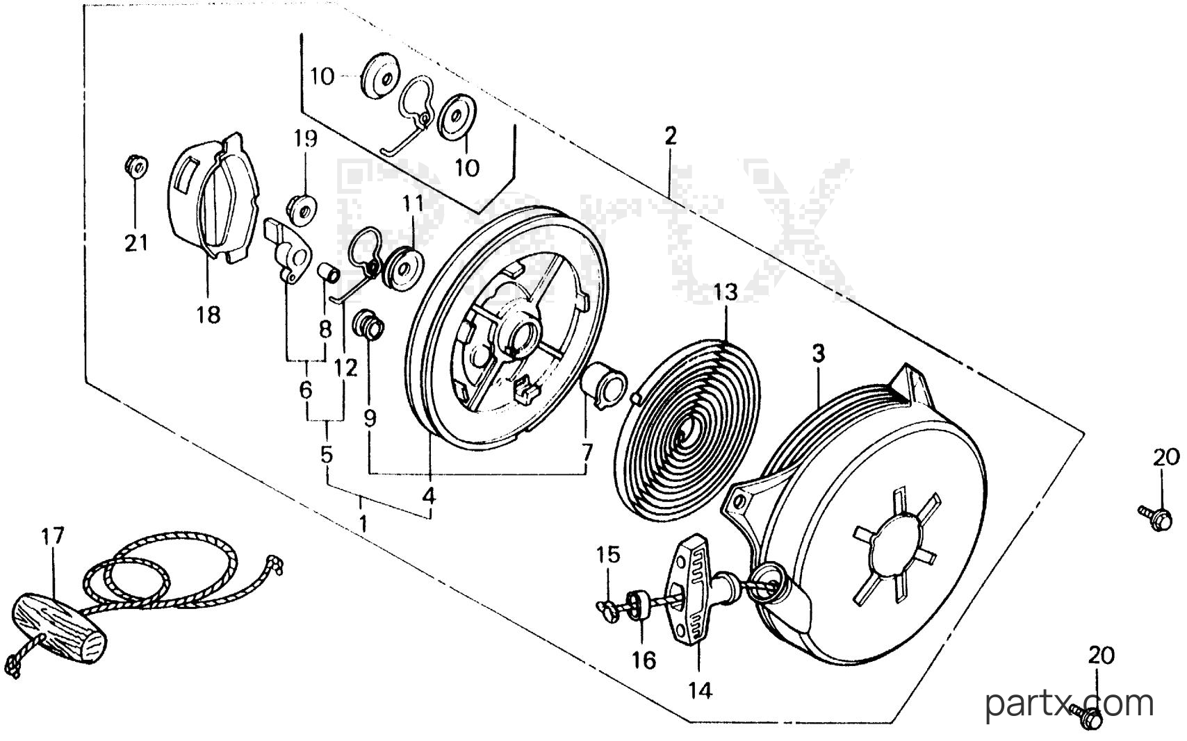 Honda EG1000 A - RECOIL STARTER