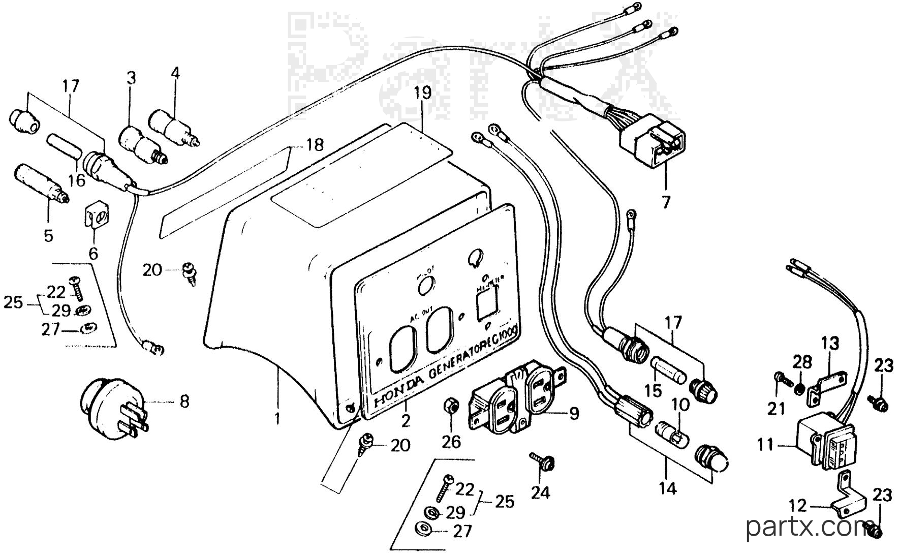 Honda EG1000 A - CONTROL BOX