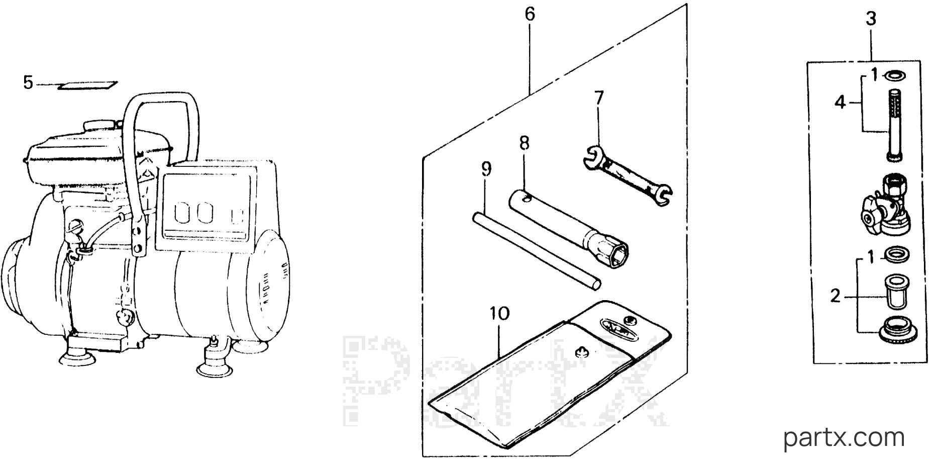 Honda EG1000 A - LABEL - TOOLS