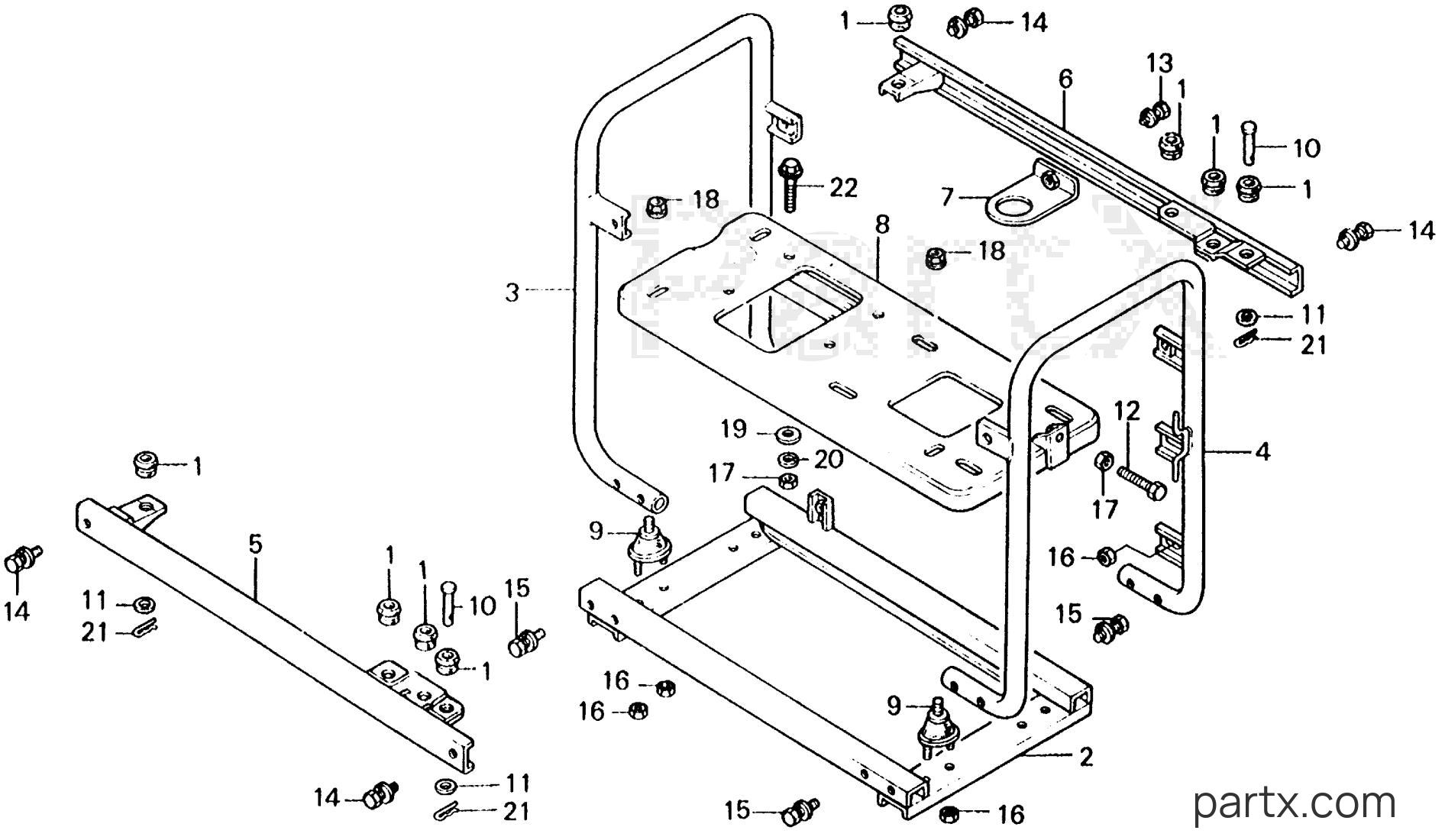 Honda E1500K4 A - FRAME - ENGINE BED